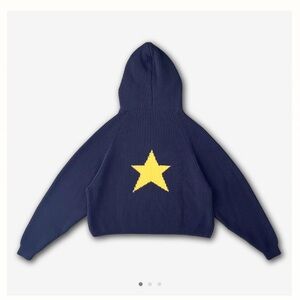 Vwoolo Star Knit Zip Up Hoodie - M